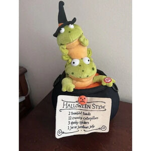 Tremblin' Toads Sound & Motion 2008 Halloween Decoration Stew Cauldron Plush